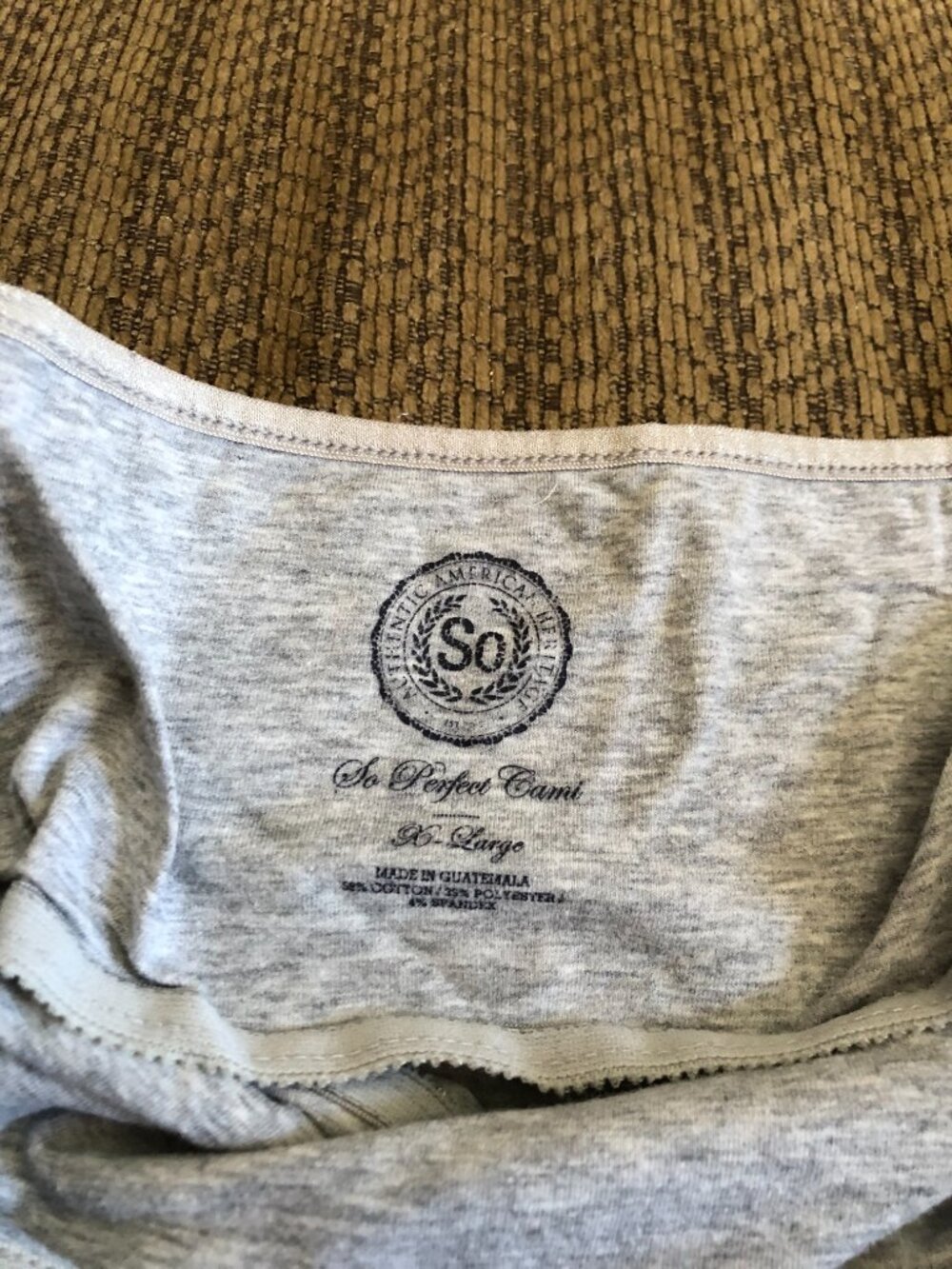 LOT of 2 Sonoma SO XL Perfect Cami - Blue & Gray 17" Pit to Pit - Shelf Bra #KF - Picture 8 of 8